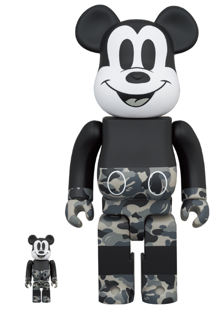 MEDICOM TOY - BE@RBRICK BAPE(R) MICKEY MOUSE MONOTONE Ver. 100 ...