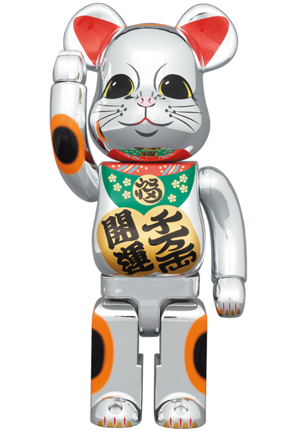 BE@RBRICK 招き猫 開運・千万両 銀メッキ 100 ... - MEDICOM TOY