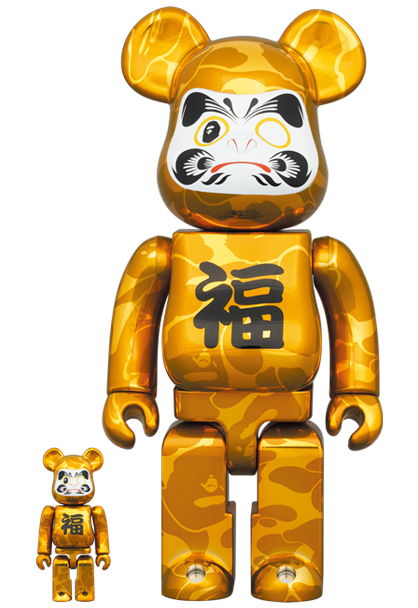 BE@RBRICK BAPE(R)招き猫 銀メッキ／達磨 金メッキ／獅子舞100