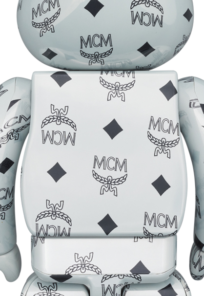 MEDICOM TOY - BE@RBRICK MCM WHITE CHROME Ver. 100％ & 400％