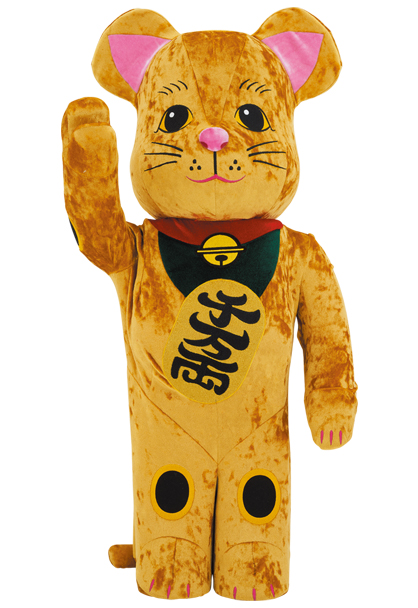 BE@RBRICK 招き猫 金 着ぐるみ版 1000％