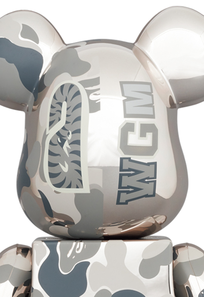 CAMO SHARK BE@RBRICK 100% & 400% SILVER