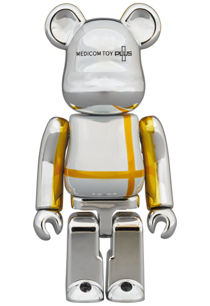 BE@RBRICK MEDICOM TOY PLUS SILVER CHROME