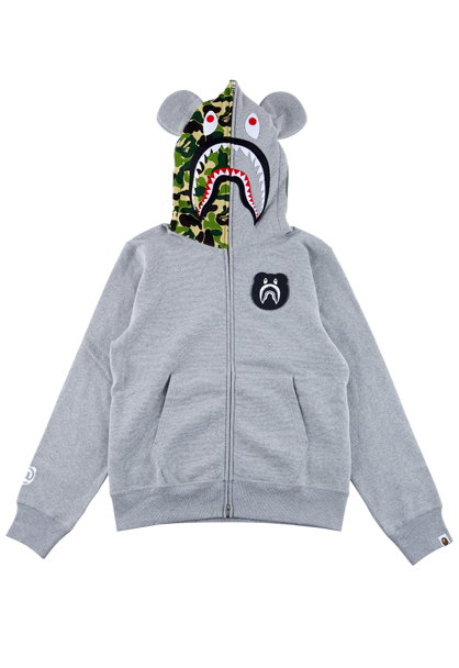 MEDICOM TOY - BAPE(R) CAMO SHARK BE@R FULL ZIP HOODIE (BLACK MEDICOM TOY - BAPE(R) CAMO SHARK BE@R FULL ZIP HOODIE (BLACK