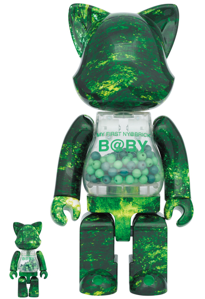 世界的に有名な 400％ & 100％ NY@BRICK FIRST MY - TOY MEDICOM FOREST Ver. GREEN キューブリック、ベアブリック