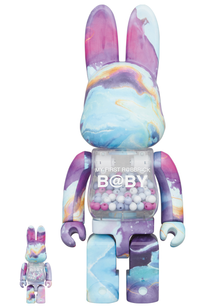 MY FIRST BE@RBRICK B@BY MARBLE 100％400％ハンドメイド