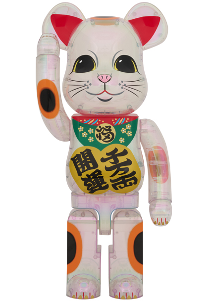 MEDICOM TOY - BE@RBRICK 招き猫 梅透明 400%