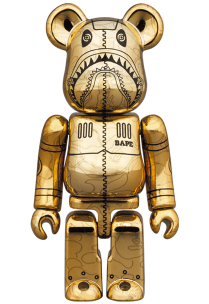 BE@RBRICK SORAYAMA BAPE 100％ 400％ GOLD