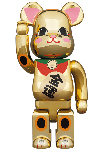 BE@RBRICK 招き猫 金運 金メッキ 参 400％