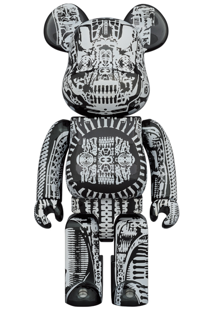 MEDICOM TOY - BE@RBRICK H.R.GIGER 100％ & 400％ WHITE CHROME Ver ...