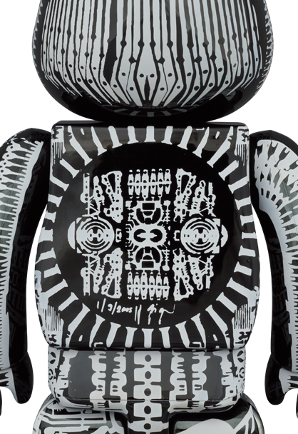 MEDICOM TOY - BE@RBRICK H.R.GIGER 100％ & 400％ WHITE CHROME