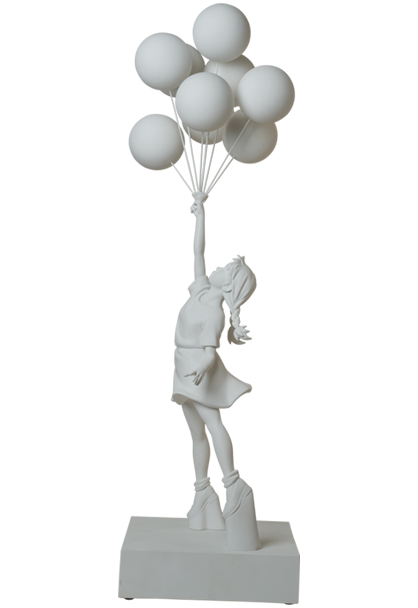 3点セット Flying balloons girl