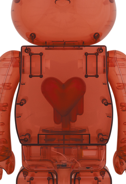 キャラクターグッズBE@RBRICK Clear Red Heart 1000％