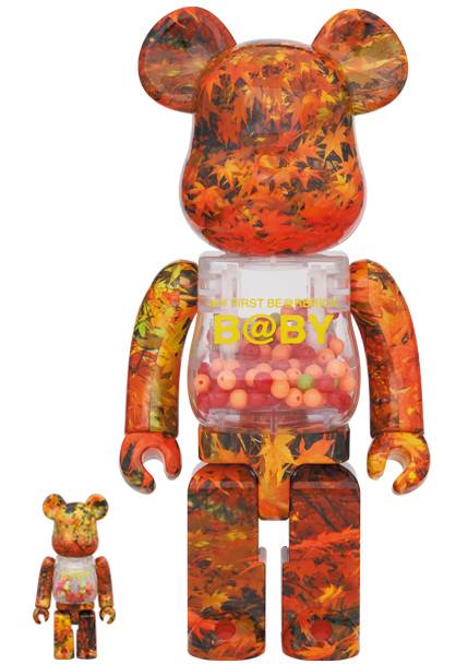 MEDICOM TOY - MY FIRST BE@RBRICK B@BY AUTUMN LEAVES Ver.100％ ＆ 400％