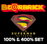 MEDICOM TOY - BE＠RBRICK SUPERMAN RETURNS 100％ ＆ 400％ SET