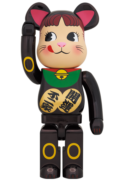 MEDICOM TOY - BE@RBRICK 招き猫 ペコちゃん 黒メッキ 1000％