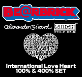 MEDICOM TOY - International Love Heart BE@RBRICK 100% & 400% SET