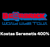その他 BE@RBRICK - BE@RBRICK WWT Kostas Seremetis Bearbrick WORLD WIDE TOUR Kostas Seremetis 400% Silver - US