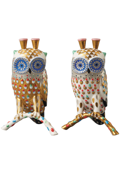 MEDICOM TOY - KLAUS HAAPANIEMI OWL OBJECT GOLD/WHITE