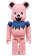 BE@RBRICK GRATEFUL DEAD DANCING BEARS PINK 100%