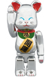 BE@RBRICK 招き猫 銀メッキ 弐 100％