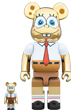 BE@RBRICK SpongeBob GOLD CHROME 100％ & 400％