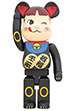 BE@RBRICK 招き猫 ペコちゃん 黒 1000％