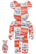 BE@RBRICK atmos × Coca-Cola 100％ & 400％ CHECKERBOARD