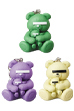 KEYCHAIN UNDERCOVER BEAR MOSSGREEN／LAVENDER／CREAM