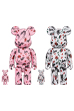 BE@RBRICK KIDILL × ERI WAKIYAMA BAT & ROSE 100％ & 400％ Pink/White