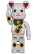 BE@RBRICK 招き猫 銀メッキ 弐 1000％