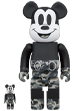 BE@RBRICK BAPE(R) MICKEY MOUSE MONOTONE Ver. 100％ & 400％