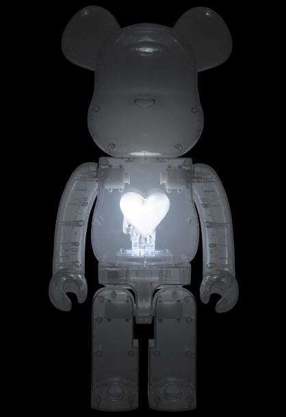 MEDICOM TOY - BE@RBRICK EMOTIONALLY UNAVAILABLE Black Heart 1000%