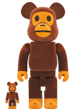 BE@RBRICK BABY MILO(R) Flocky Ver. 100％ & 400％