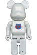 BE@RBRICK 1st MODEL WHITE CHROME 400％