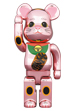 BE@RBRICK 招き猫 桃金メッキ 発光 400％