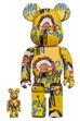 BE@RBRICK Andy Warhol × JEAN-MICHEL BASQUIAT #3 100％ & 400％