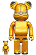 BE@RBRICK GARFIELD GOLD CHROME Ver. 100％ & 400％