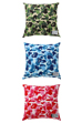 BAPE × FABRICK ABC CAMO SQUARE CUSHION <br>
