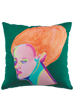 MLE × SAIKO OTAKE SQUARE CUSHION 「MANNEQUIN HEAD<GREEN>」