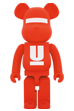 BE@RBRICK UNDERCOVER LOGO RED 1000％