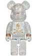 CRYSTAL DECORATE mastermind JAPAN BE@RBRICK 400％ WHITE & GOLD Ver.
