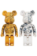 BE@RBRICK BAPE(R) CAMO SHARK 1000％ GOLD／SILVER