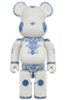 九谷BE@RBRICK 400％ 匠【青華更紗紋】