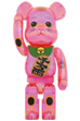 BE@RBRICK 招き猫 桃色透明メッキ 1000％