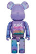 BE@RBRICK X-girl CLEAR PURPLE 1000％