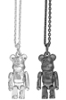 IVXLCDM BE@RBRICK CLACKED NECKLACE SILVER／BLACK