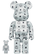 BE@RBRICK MCM WHITE CHROME Ver. 100％ & 400％