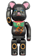 BE@RBRICK 招き猫 黒メッキ 発光 400％