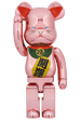 BE@RBRICK 招き猫 開運 桃金メッキ 1000％